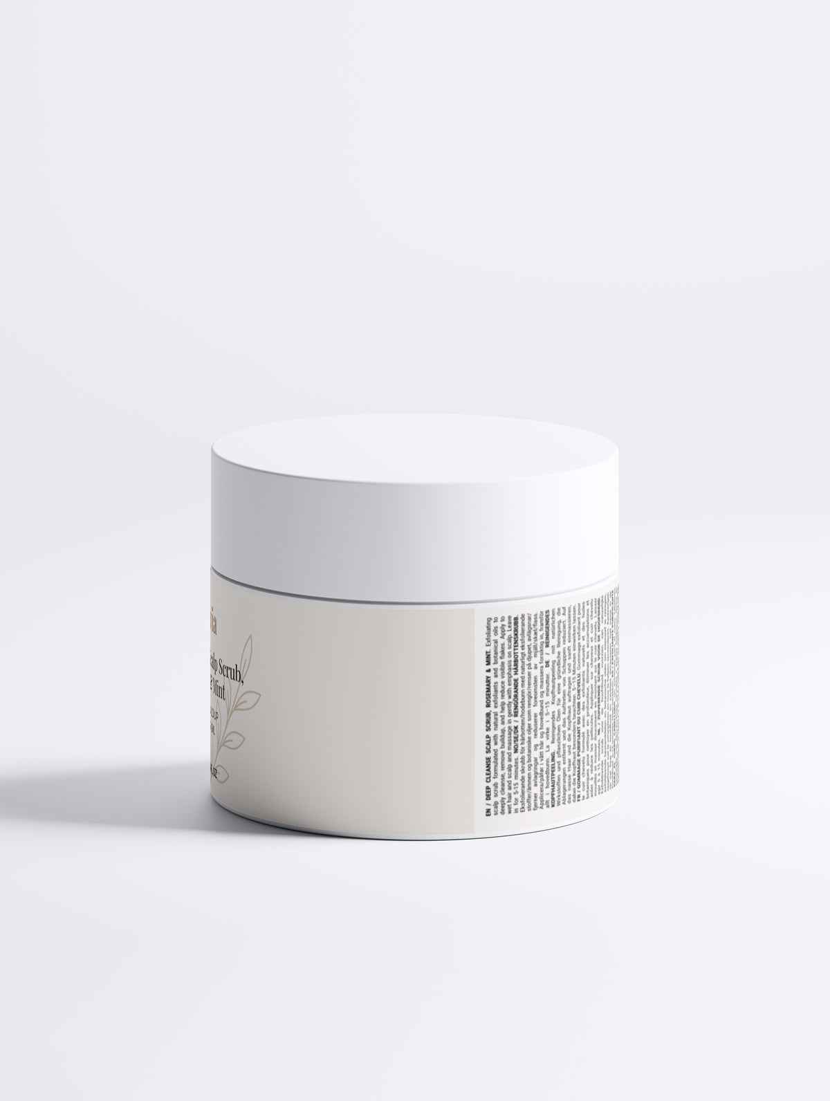 Deep cleanse scalp scrub with rosemary and mint for healthy hair care routine